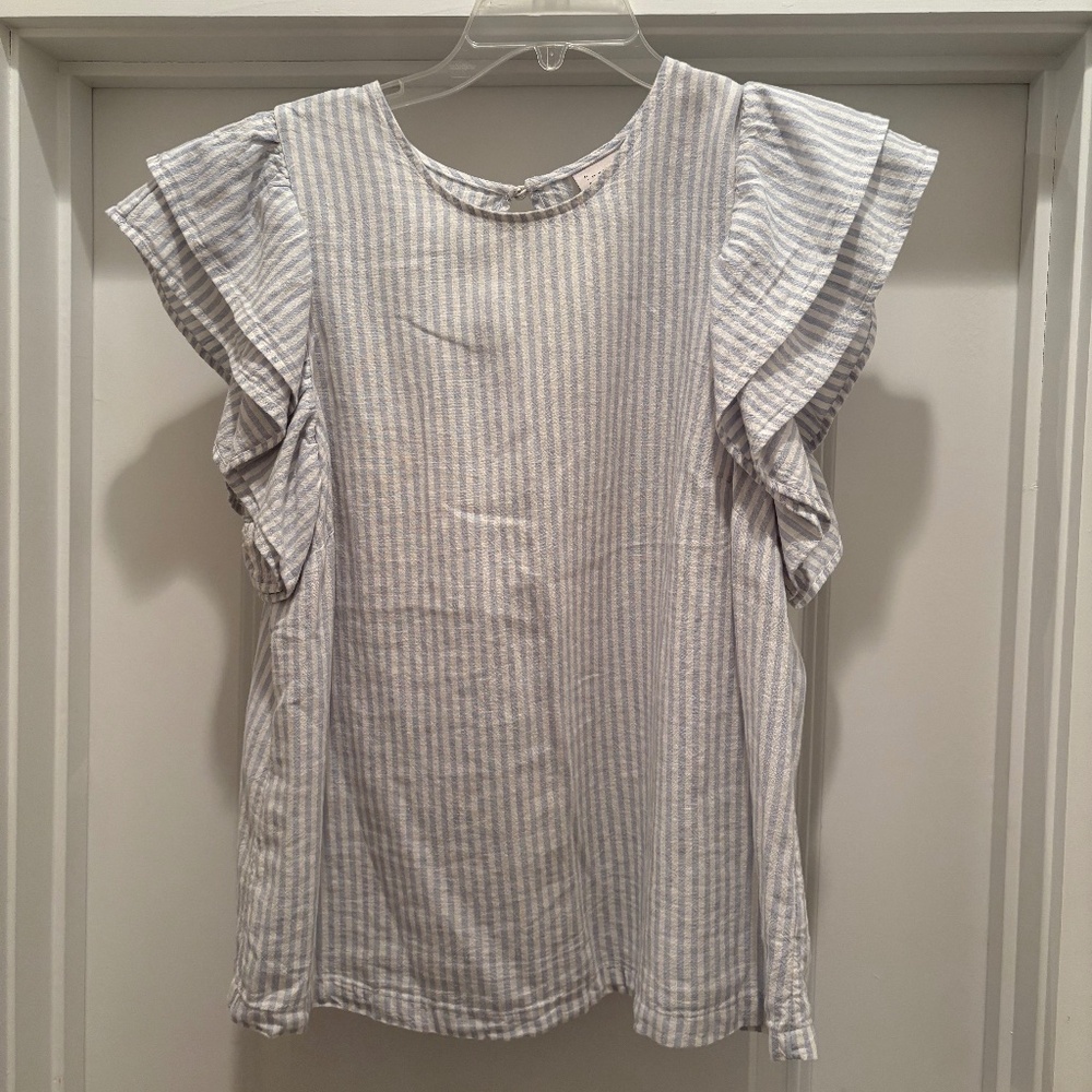 A New Day Striped linen top M